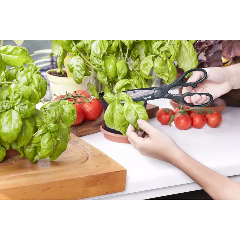 kwb 027195 Forbici universali 205 mm acciaio inox nero/rosso