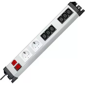 Heinrich Kopp POWERversal Ciabatta 8 posti con 2 prese Schuko e 6 prese IEC C13, cavo 1,4 m, nero 227520013