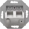 HEINRICH KOPP HK07 Placca a parete Keystone con coperchio, IP44, 2 porte, nero 953850004