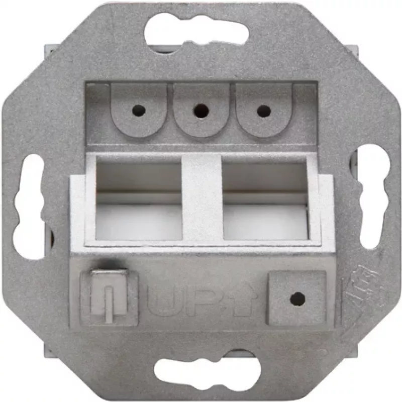 HEINRICH KOPP HK07 Placca a parete Keystone con coperchio, IP44, 2 porte, nero 953850004