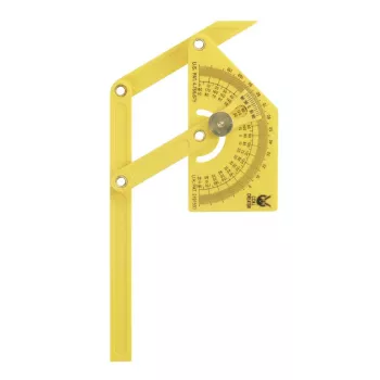 KWB 065800 Goniometro in plastica con vite di fissaggio, 0-180°, lunghezza bracci 200 mm
