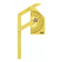 KWB 065800 Goniometro in plastica con vite di fissaggio, 0-180°, lunghezza bracci 200 mm