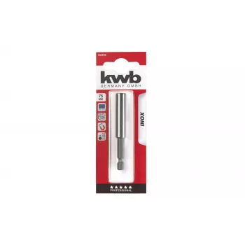 kwb INOX Portapunta con bussola in acciaio inox, 1/4