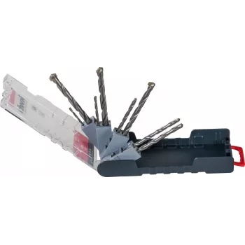 kwb 109145 Set di punte elicoidali per pietra in carburo, 8 pezzi, 3-10 mm