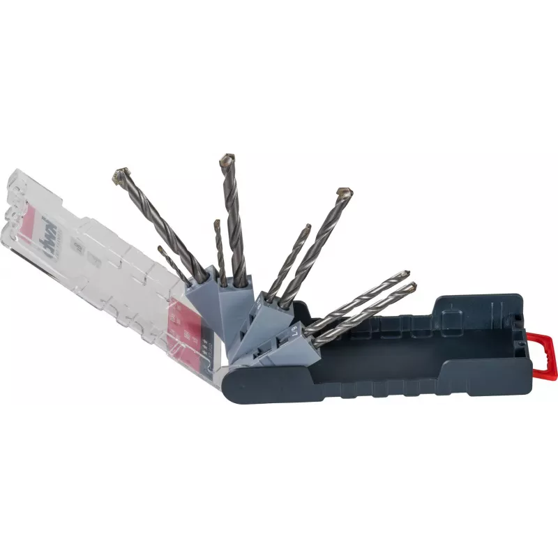 kwb 109145 Set di punte elicoidali per pietra in carburo, 8 pezzi, 3-10 mm