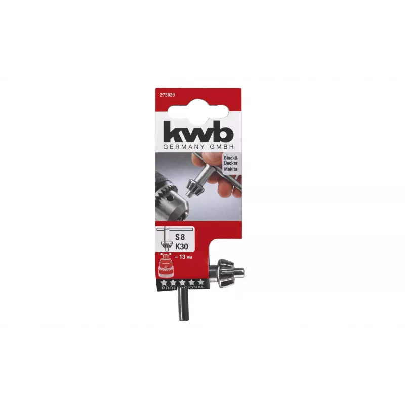 KWB Chiave per mandrino a cremagliera, dentatura JACOBS, S8 K30, 273820