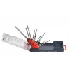 KWB 109155 Set di punte elicoidali HSS, 9 pezzi, 1,5-6,0 mm, DIN 338, rettificate, per metallo, plastica, legno