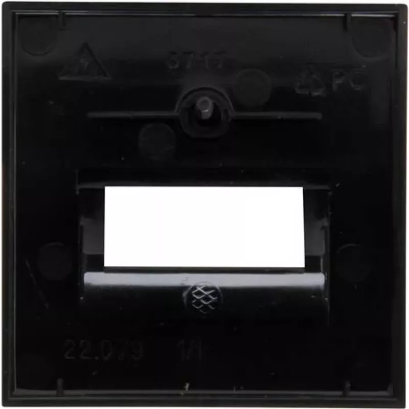 Kopp HK07-UAE Placca di copertura, nero opaco, 1 modulo 371750005
