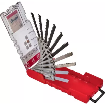 kwb 109180 Set di lame per seghetto alternativo, 10 pezzi, gambo a T, legno/metallo/plastica