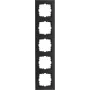 HEINRICH KOPP HK07 PURE placca di copertura a 5 posti nero opaco IP20 (407250000)