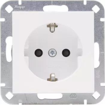 HEINRICH KOPP HK07 presa Schuko, da incasso, 1 posto, bianco puro, protezione aumentata contro i contatti 940032008