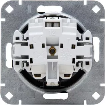 Kopp presa SCHUKO con protezione aumentata contro i contatti, nero opaco, HK07, 16 A, 250 V, montaggio da incasso 940050000