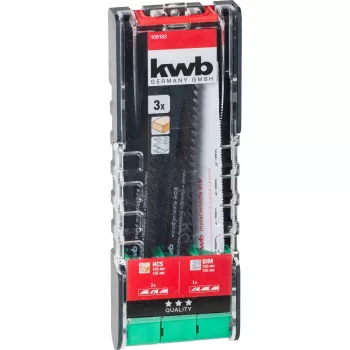 kwb 109183 Set di lame per seghetto alternativo, 3 pezzi, legno e metallo