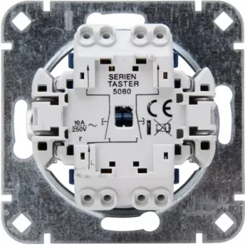 HEINRICH KOPP 508000003 inserto pulsante in serie da incasso, 250V, 10AX, IP20, alluminio