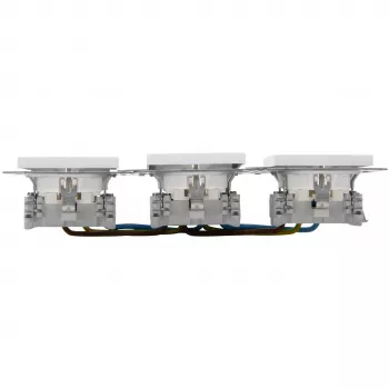 HEINRICH KOPP HK07 KombiQuick presa Schuko orizzontale a 3 posti con protezione bambini, bianco puro 133429002