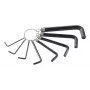 kwb set di chiavi a brugola da 8 pezzi, metrico, acciaio cromo-vanadio, forma a L, misure 2-10 mm 147388