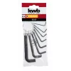 kwb set di chiavi a brugola da 8 pezzi, metrico, acciaio cromo-vanadio, forma a L, misure 2-10 mm 147388