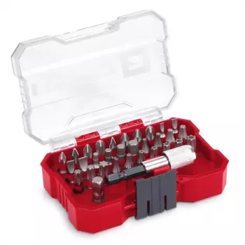 Einhell set da 32 pezzi di punte per avvitatore con portapunte magnetico, acciaio S2, PH/PZ/a taglio/Torx/esagonale interno, gambo esagonale da 1/4 di pollice 118693