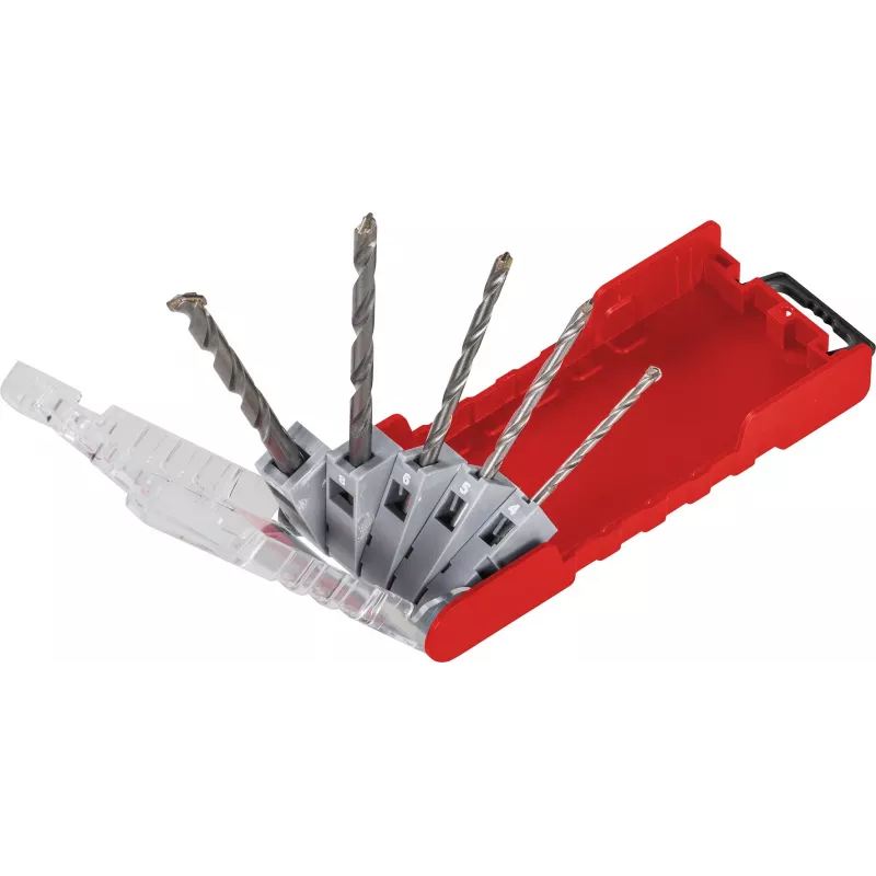 kwb 109140 Set di punte per martello con punte in metallo duro, 5 pezzi, 4-10 mm