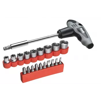 kwb 119390 Set di 21 bit con cacciavite portabit, bit in acciaio S2, 25 mm, esagono 1/4