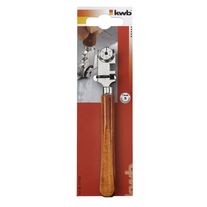 kwb 177100 Tagliavetro in metallo duro con manico in legno, 185 mm
