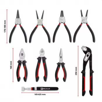 Einhell Inserti per cassetta utensili set pinze 9 pezzi per E-Case S-F (370522)