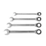 KWB 460490 Set di 4 chiavi a cricchetto doppie poligonali 10-17 mm
