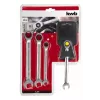KWB 460490 Set di 4 chiavi a cricchetto doppie poligonali 10-17 mm