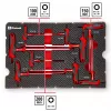 Einhell 370526 Set inserti per valigetta 9 pezzi per E-Case, rosso/nero