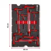 Einhell 370526 Set inserti per valigetta 9 pezzi per E-Case, rosso/nero