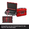 Einhell 370526 Set inserti per valigetta 9 pezzi per E-Case, rosso/nero