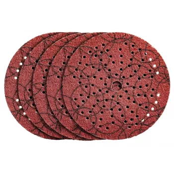 kwb 490704 125 mm dischi abrasivi, grana 40, 5 pezzi, 8 fori con attacco a velcro, ossido di alluminio