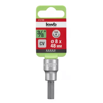 kwb 372708 Bussola a bit esagonale maschio 8 mm attacco 3/8