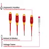 Einhell Set cacciaviti VDE per elettricisti, 5 pz., SL 4,0/5,5, PH 1/2, cercafase, 370541