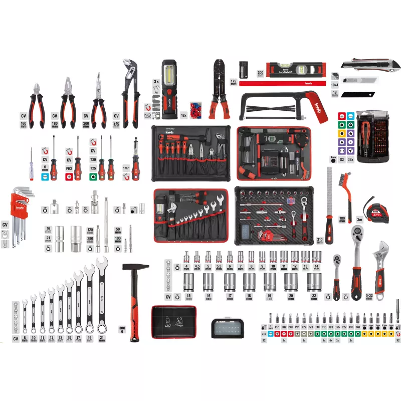 kwb 370680 Set valigetta utensili da 68 pz. con utensili manuali