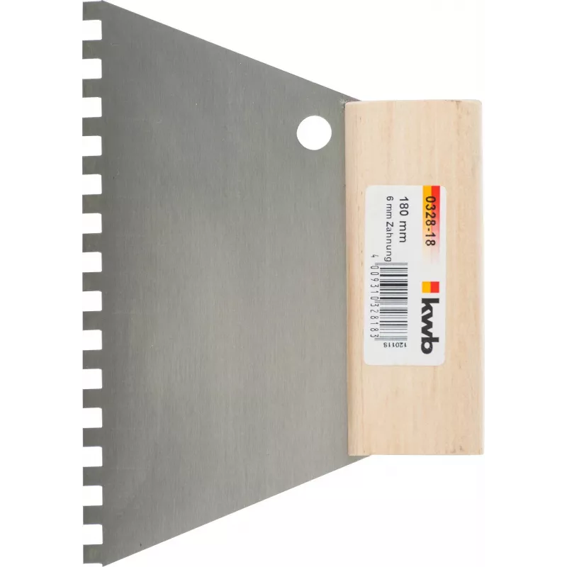kwb 032818 Frattazzo dentato B11 acciaio inox 280 mm manico in legno