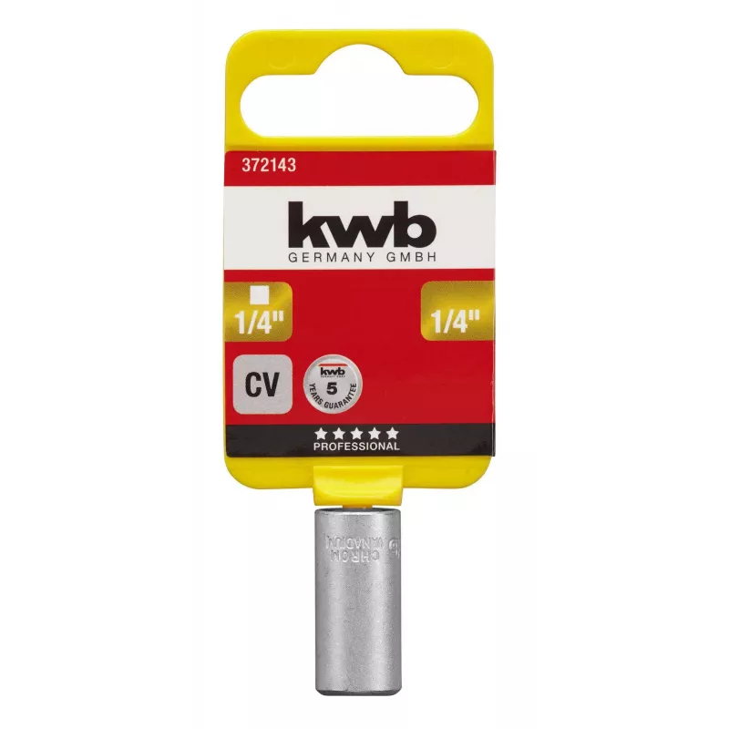 kwb 372143 Adattatore per bussola 1/2 pollice a 3/8 pollice acciaio cromo-vanadio