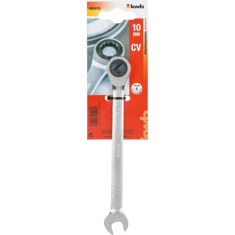 kwb 460410 Chiave a cricchetto doppia ad anello 10 mm