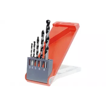 KWB Rocker Set punte per legno 3-8 mm, 5 pz., punta di centraggio, custodia in plastica 044300