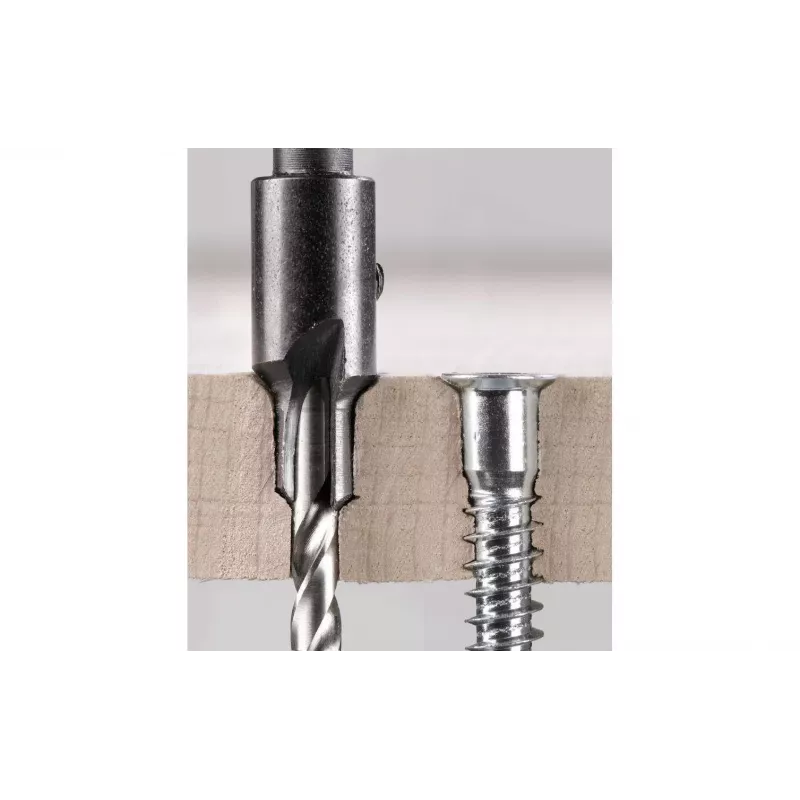 kwb 512604 Set frese per legno, 6 pz., gambo 6 mm, con placchetta in metallo duro, in cassetta in legno