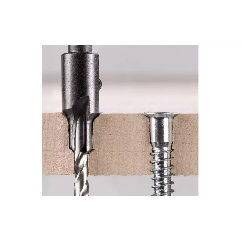 kwb 512604 Set frese per legno, 6 pz., gambo 6 mm, con placchetta in metallo duro, in cassetta in legno