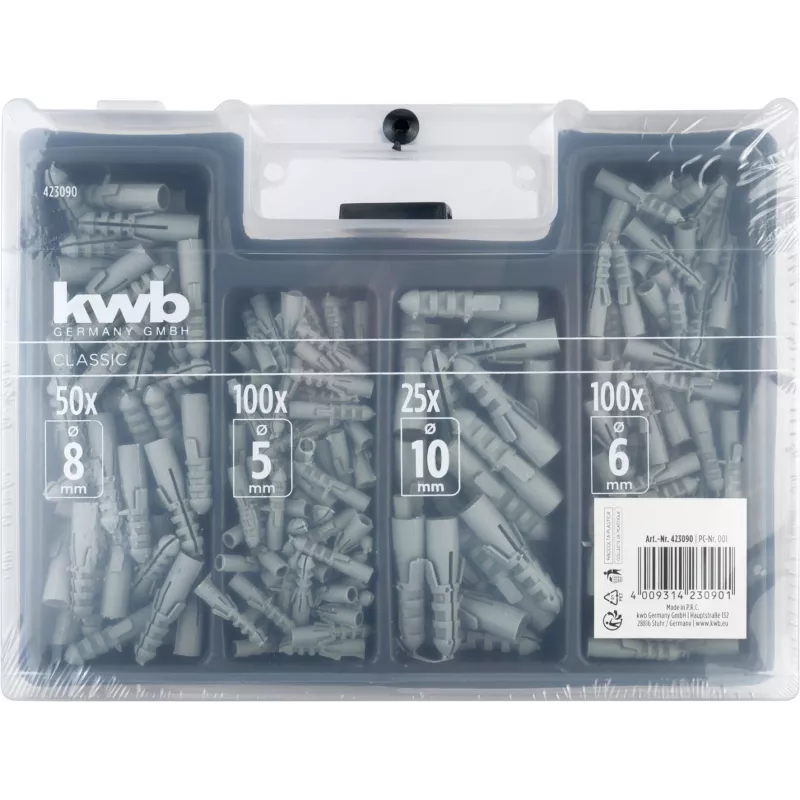 KWB 423090 assortimento di fissaggi, 300 pezzi