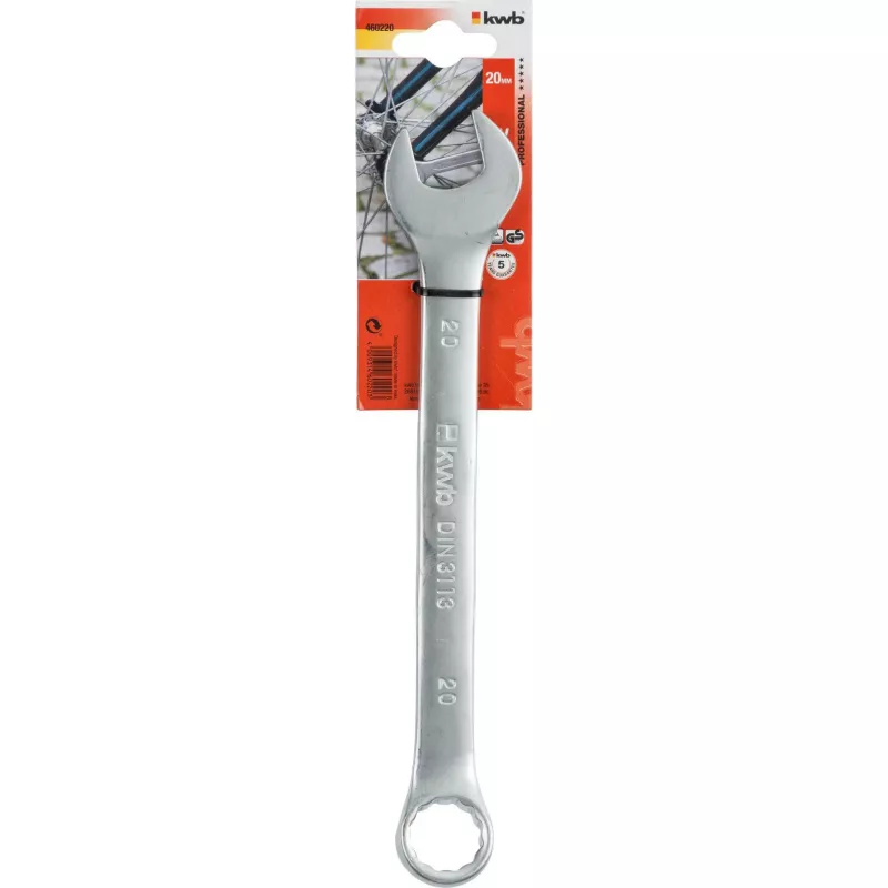 KWB 460220 Chiave combinata 20 mm acciaio cromo-vanadio DIN 3113