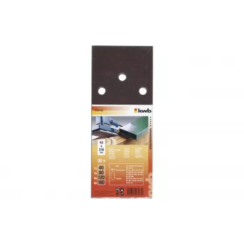 kwb 818188 Fogli di carta abrasiva assortimento grana P60 P80 P120 P180 230x93 mm 30 pezzi