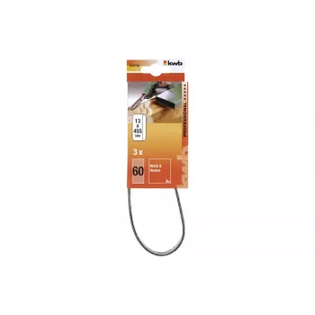 kwb 910506 Set di nastri abrasivi, grana 60, 457 mm x 13 mm, 3 pezzi