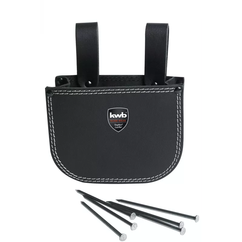 KWB 906400 borsa porta attrezzi da cintura, vuota, poliestere 600D, nero/grigio, 7 scomparti