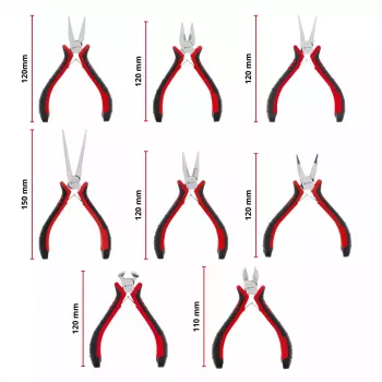 Einhell 370523 inserto per E-Case – set 8 pezzi pinze di precisione per E-Case S-F