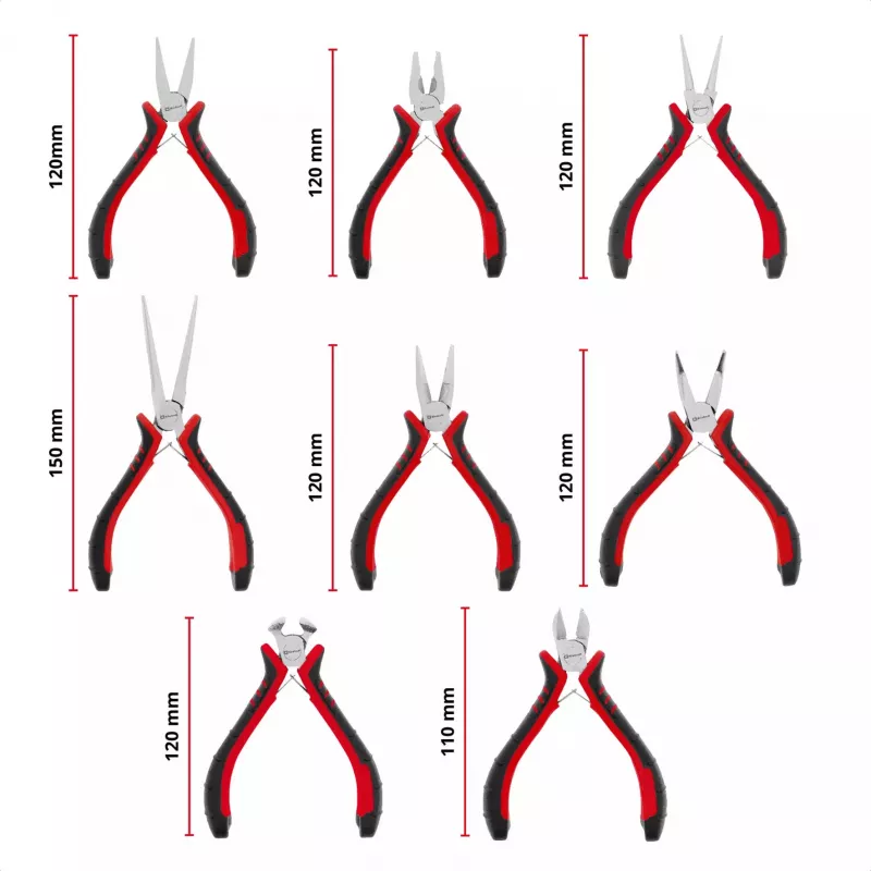 Einhell 370523 inserto per E-Case – set 8 pezzi pinze di precisione per E-Case S-F
