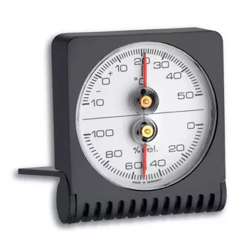 TFA Dostmann 45.2018 termometro rotondo analogico, Ø63 mm, da -20 a +50 °C, bianco/argento 7601