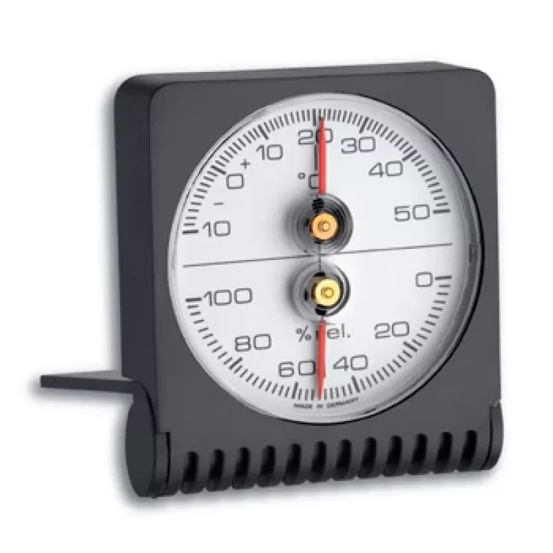 TFA Dostmann 45.2018 termometro rotondo analogico, Ø63 mm, da -20 a +50 °C, bianco/argento 7601